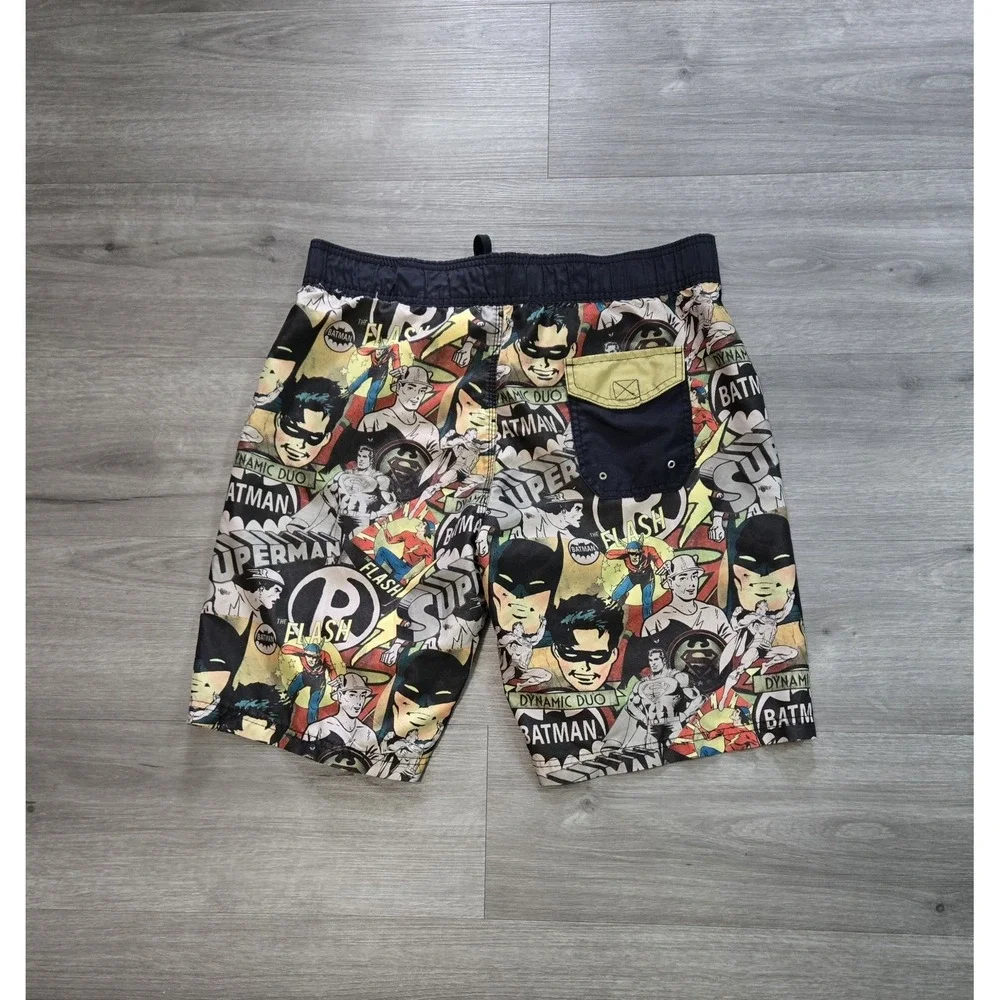 DC Comics Batman Men's Swim Trunks Board Shorts Medium Retro Robin Superman